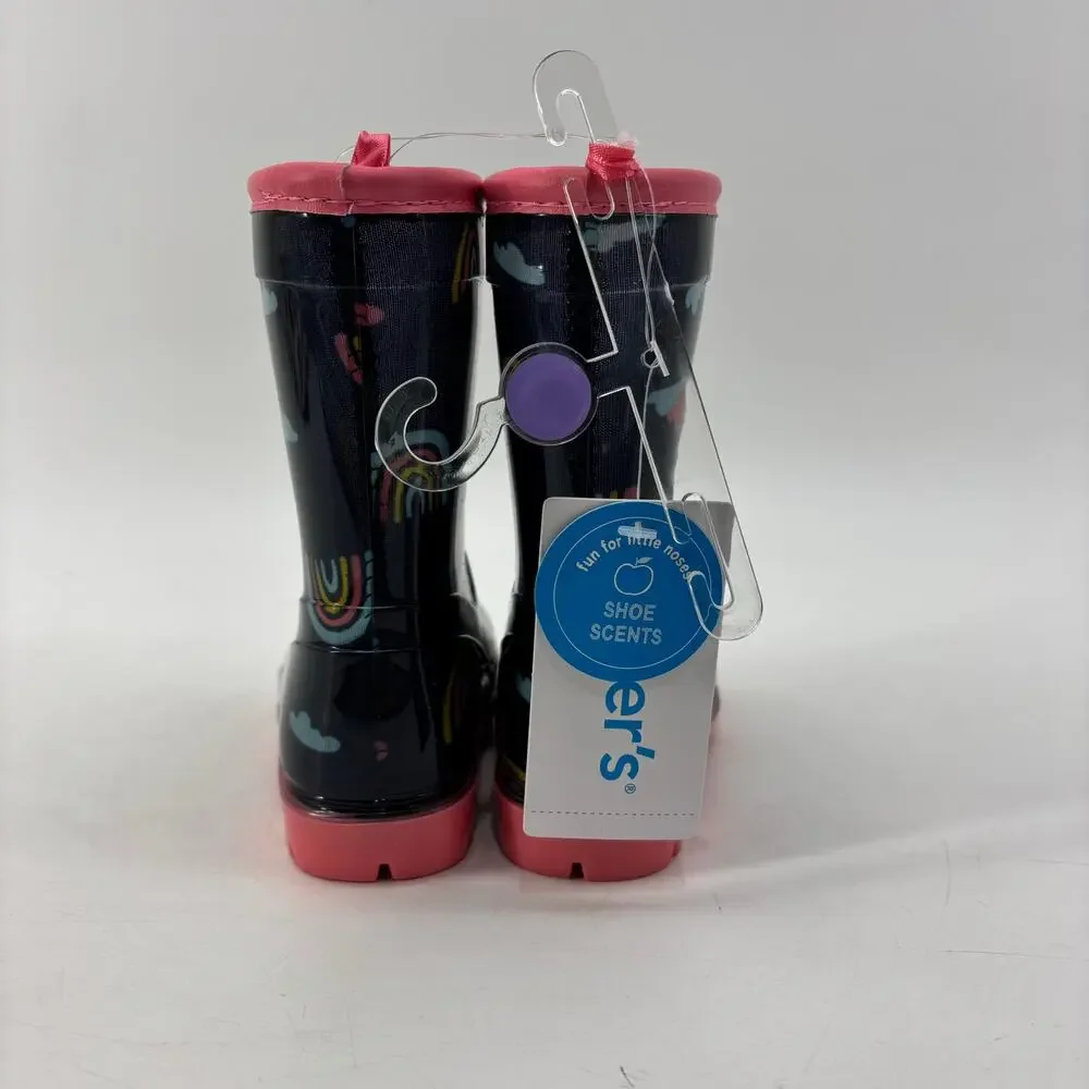 Carter's Size 6 Sherry Rainbow Boots Toddler Pink Navy Blue